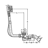Viega Multiplex Trio Visign MT5 Слив-перелив c наполнением для ванны, полуавтомат, цвет: хром 727741