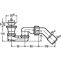 Viega Сифон для душевого поддона, цвет: белый 312138
