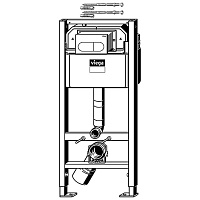 Viega Prevista Dry Инсталляция для подвесного унитаза 49x12x112h см, с панелью смыва, цвет: черный 792831