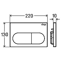 Viega Prevista Dry Инсталляция для подвесного унитаза 49x12x112h см, с панелью смыва, цвет: черный 792831