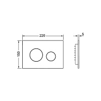 Tece Loop Кнопка смыва для унитаза с антибактериальным покрытием, пластик, цвет: никель металлик 9240935