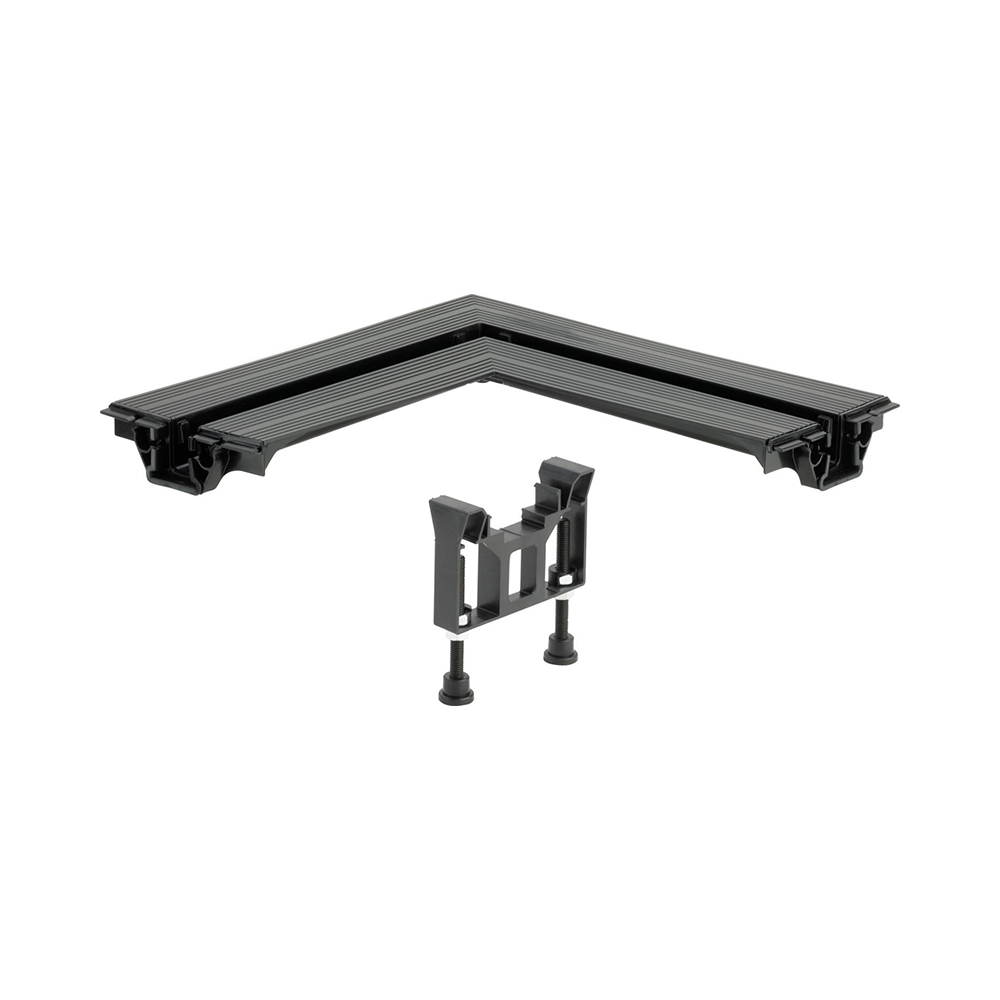 Viega Advantix Vario Угловой соединительный элемент для соединения двух душевых лотков, цвет: черный 708924