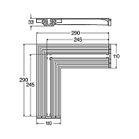 Viega Advantix Vario Угловой соединительный элемент для соединения двух душевых лотков, цвет: черный 708924