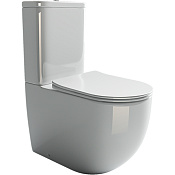 Ceramicanova Mia Чаша для унитаза, безободковый с крышкой микролифт, цвет: белый глянцевый CN1801-B