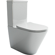 Ceramicanova Highlight Чаша для унитаза, безободковый с крышкой микролифт, цвет: белый глянцевый CN1802-B