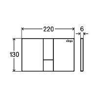 Viega Prevista Visign for Style 24 Панель смыва 22x0,6x13h см, пластик, цвет: черный 773304
