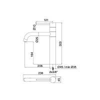 Treemme 40MM Смеситель для кухни, цвет: нержавеющая сталь 1331IS