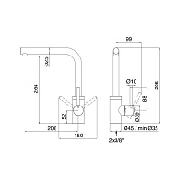 Treemme 40MM Смеситель для кухни, цвет: нержавеющая сталь 1334IS