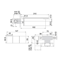 Treemme 5MM Смеситель для раковины настенный встраиваемый, цвет: нержавеющая сталь 2551IS