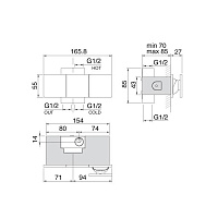 Treemme 5MM Смеситель для душа/ванны настенный встраиваемый, цвет: нержавеющая сталь 28085LIS