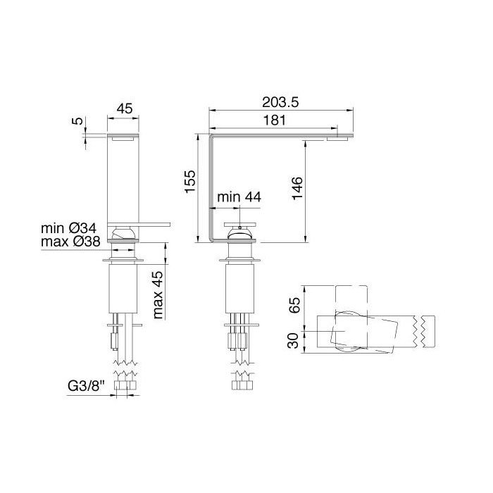 Treemme 5MM Смеситель для раковины, цвет: нержавеющая сталь 28115MIS