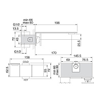 Treemme 5MM Смеситель для раковины настенный встраиваемый, цвет: нержавеющая сталь 28515LIS