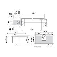 Treemme 5MM Смеситель для раковины настенный встраиваемый, цвет: нержавеющая сталь 28525LIS