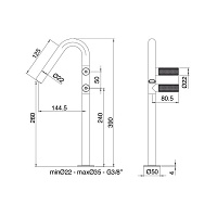 Treemme 22MM Смеситель для раковины, цвет: нержавеющая сталь 3015IS
