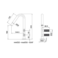 Treemme 22MM Смеситель для кухни, цвет: нержавеющая сталь 3031IS