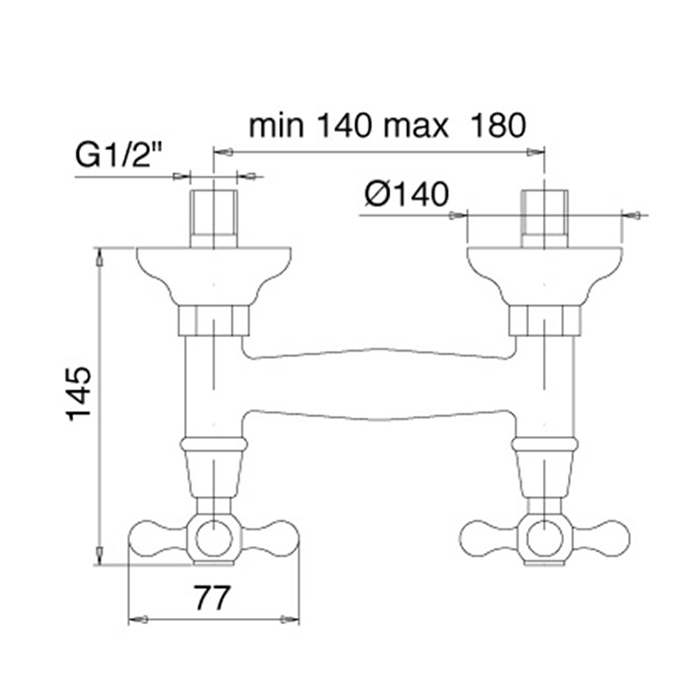 Treemme Romantica Смеситель для душа настенный, ручки PV, цвет: хром/керамика 3656CCPV