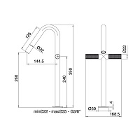 Treemme 22MM Смеситель для раковины, цвет: нержавеющая сталь 6015IS