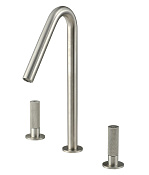 Treemme 22MM Смеситель для раковины на 3 отверстия, цвет: нержавеющая сталь 6054IS
