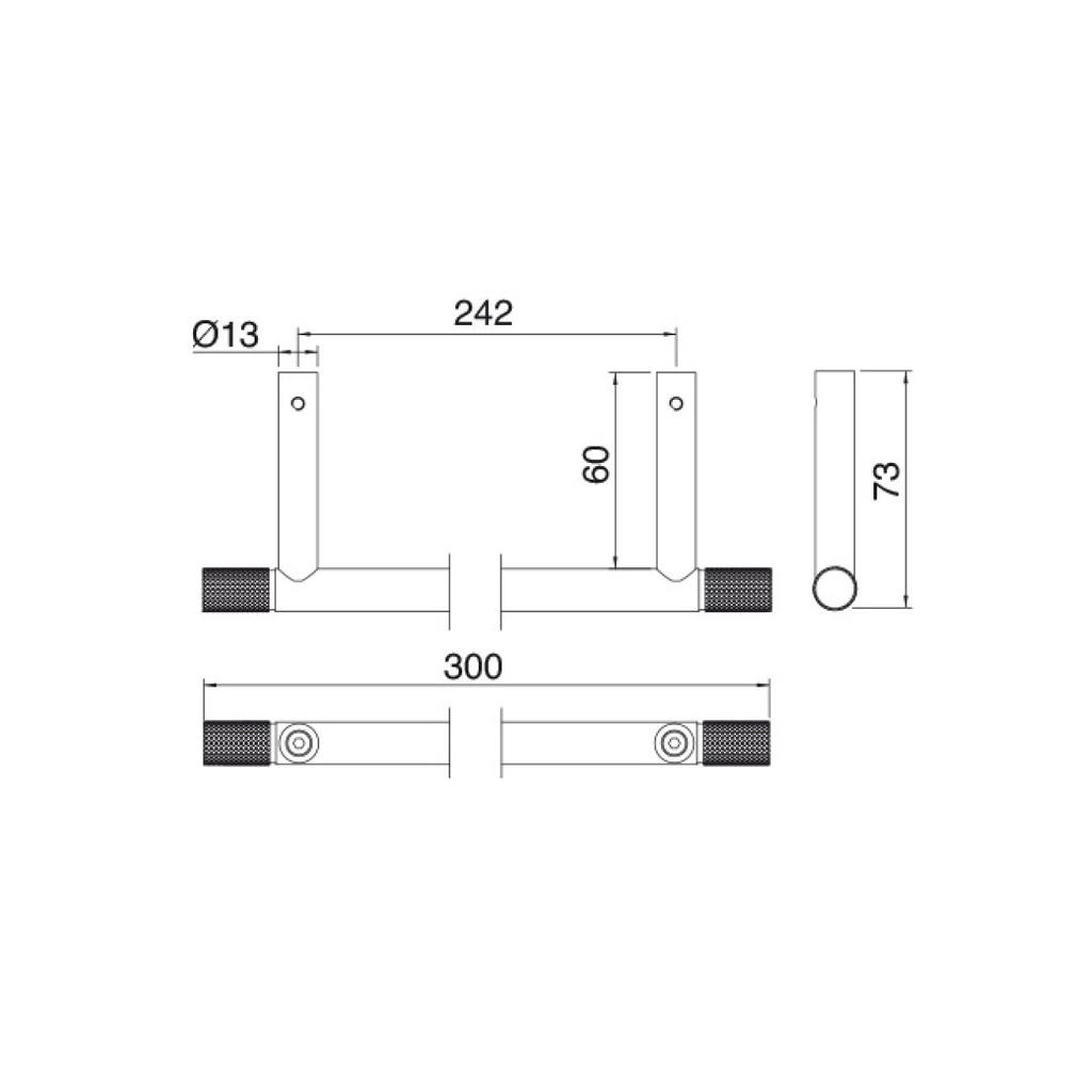 Treemme 22MM Полотенцедержатель 30 см, нержавеющая сталь, цвет: нержавеющая сталь 8324IS