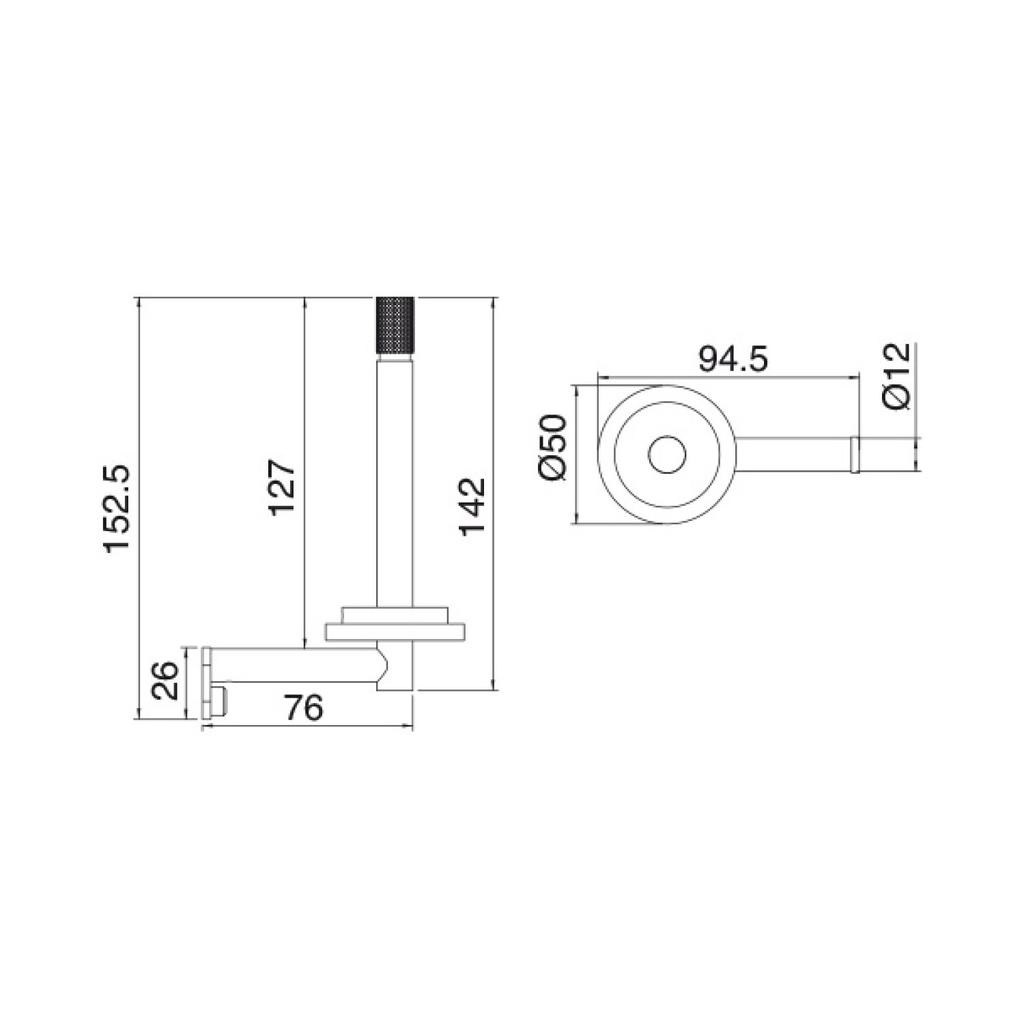 Treemme 22MM Бумагодержатель для запасного рулона, нержавеющая сталь/кориан, цвет: нержавеющая сталь 8328IS
