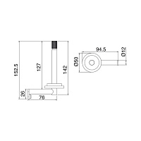 Treemme 22MM Бумагодержатель для запасного рулона, нержавеющая сталь/кориан, цвет: нержавеющая сталь 8328IS
