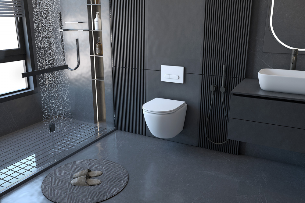 Abber Bequem Унитаз подвесной, безободковый 35,5x49x36h см, цвет: белый AC1100