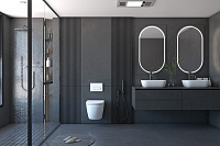 Abber Bequem Унитаз подвесной, безободковый 35,5x49x36h см, цвет: белый AC1100