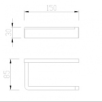 Abber Westen Держатель для туалетной бумаги, подвесной, открытый, цвет: хром AA1731