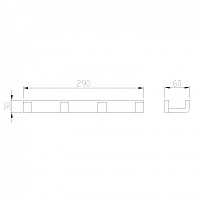 Abber Westen Вешалка на 4 крючка 29 см, цвет: хром AA1751
