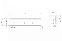Abber Stein Вешалка с полкой 45x10x10h см, цвет: белый матовый AS1651