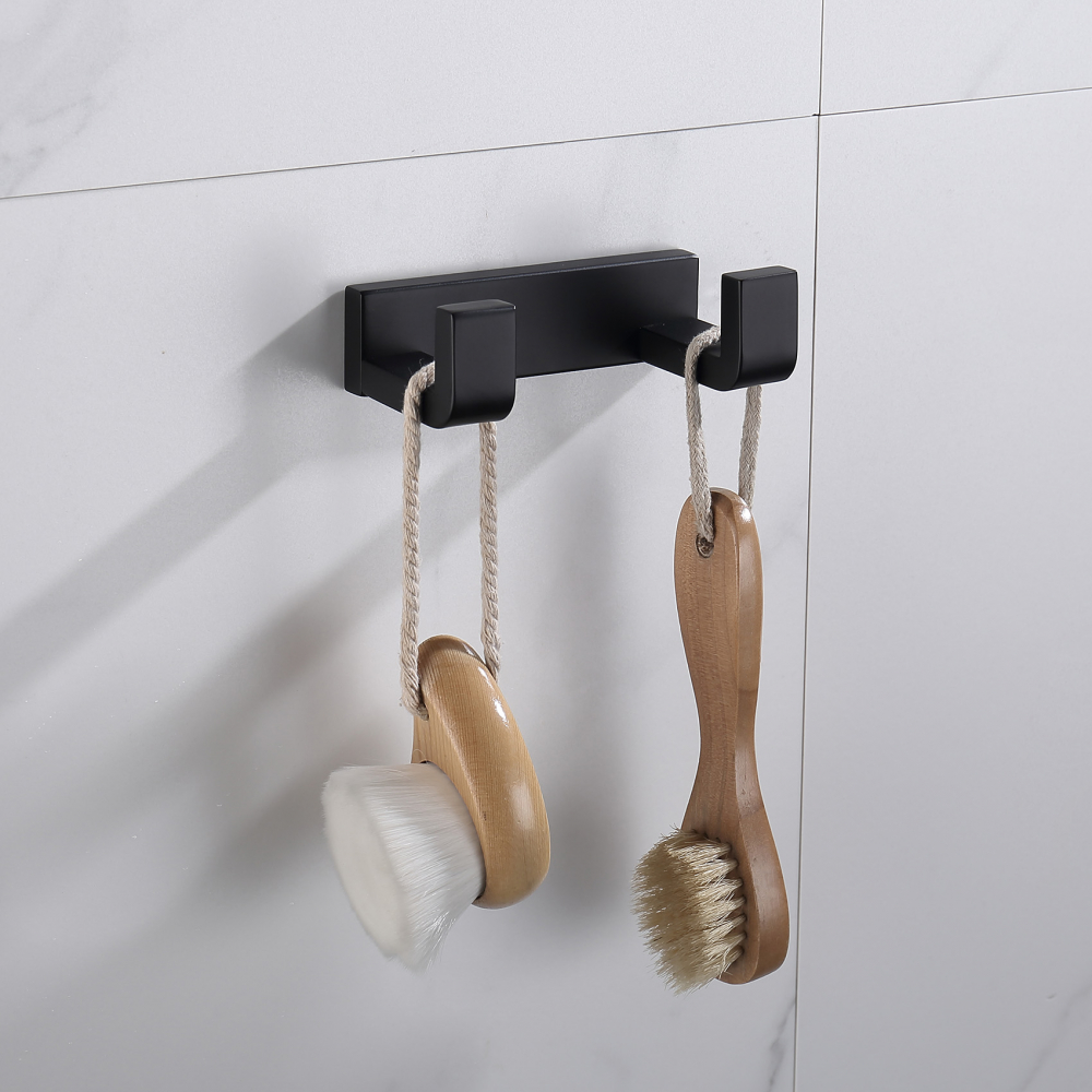 Abber Westen Крючок двойной, цвет: черный матовый AA1750B