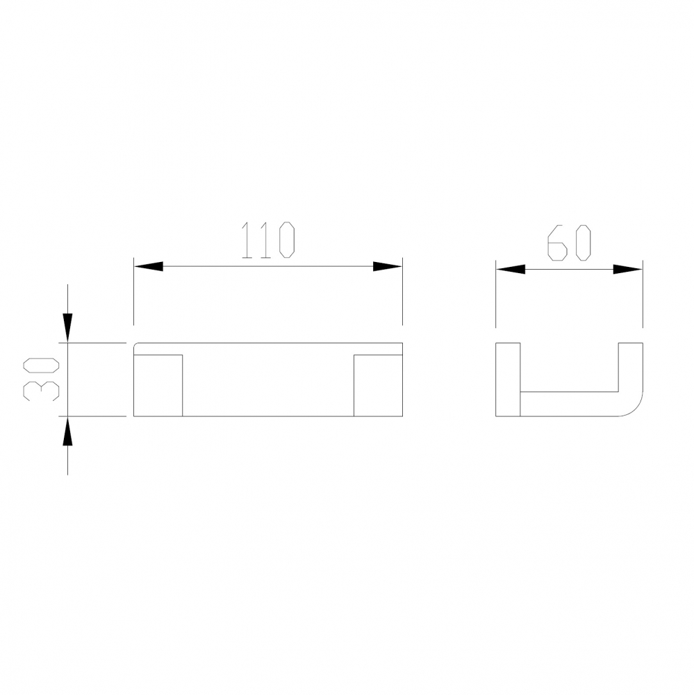 Abber Westen Крючок двойной, цвет: золото матовое AA1750G