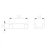 Abber Westen Крючок двойной, цвет: золото матовое AA1750G