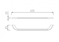Abber Nord Полотенцедержатель 60 см, цвет: черный матовый AA1552B