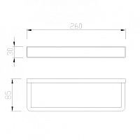 Abber Westen Полотенцедержатель 26 см, цвет: золото матовое AA1753G