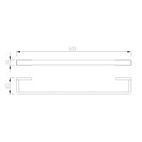 Abber Westen Полотенцедержатель 60 см, цвет: хром AA1754
