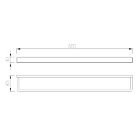Abber Westen Полотенцедержатель 60 см, цвет: черный матовый AA1755B