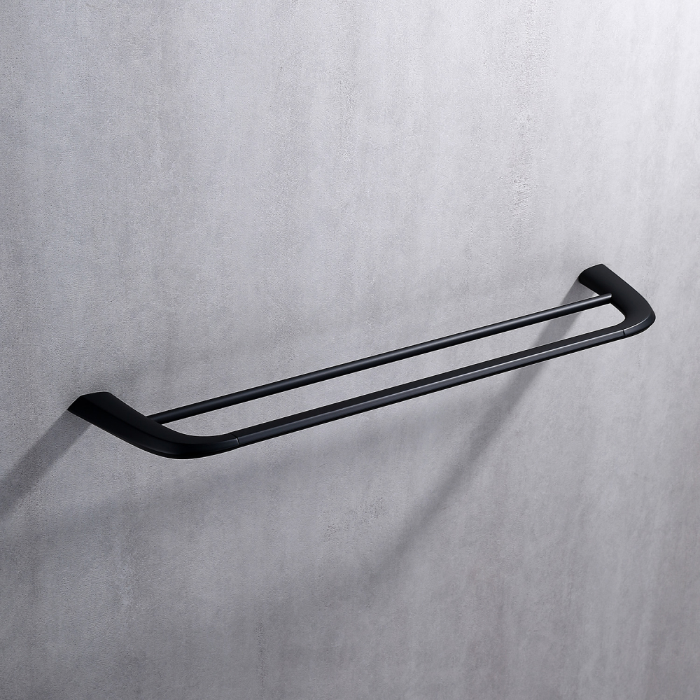 Abber Nord Полотенцедержатель двойной 60 см, цвет: черный матовый AA1553B