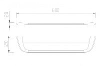 Abber Nord Полотенцедержатель двойной 60 см, цвет: черный матовый AA1553B