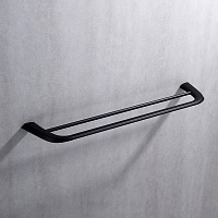 Abber Nord Полотенцедержатель двойной 60 см, цвет: черный матовый AA1553B