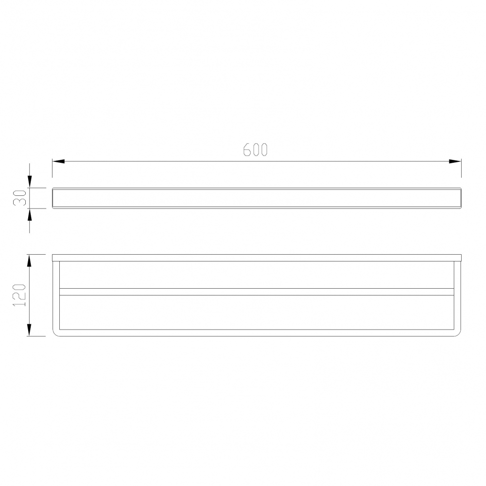 Abber Westen Полотенцедержатель двойной 60 см, цвет: хром AA1756