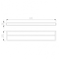 Abber Westen Полотенцедержатель двойной 60 см, цвет: хром AA1756