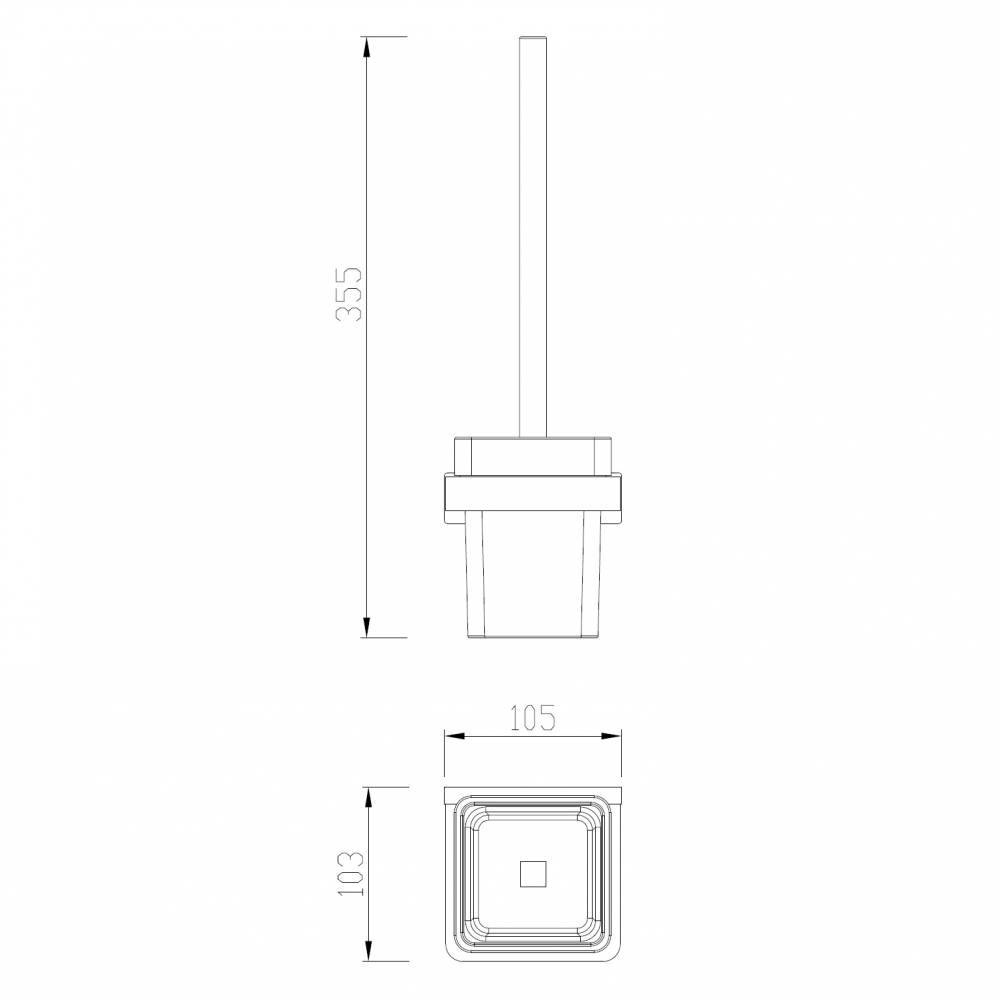 Abber Westen Ершик подвесной, цвет: хром AA1732
