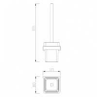 Abber Westen Ершик подвесной, цвет: черный матовый AA1732B