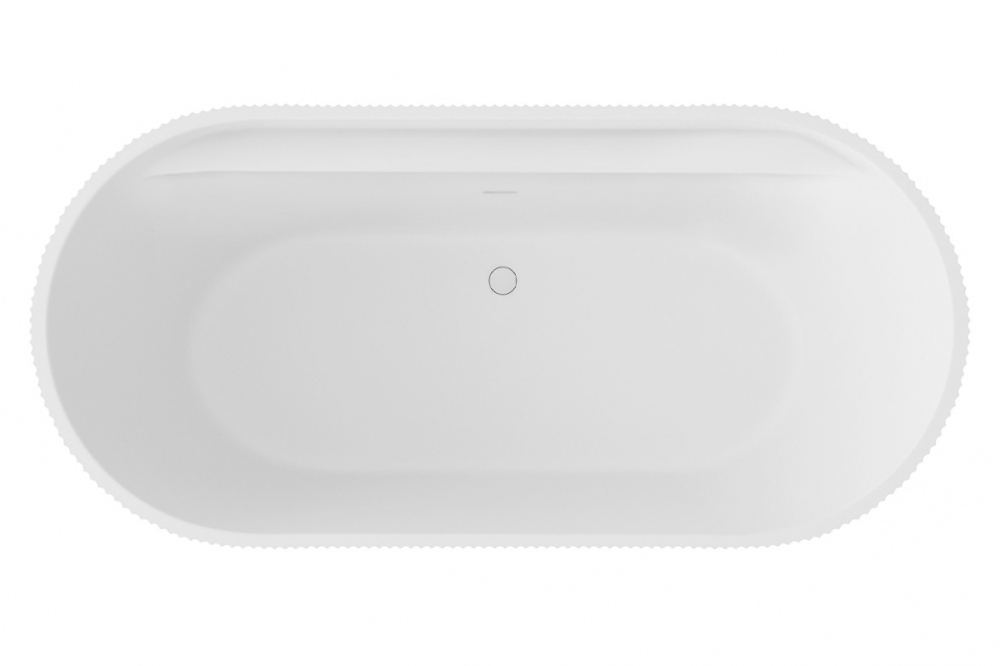 Abber Акриловая ванна отдельностоящая овальная 170x80x58h см, цвет: белый матовый AB9444MW