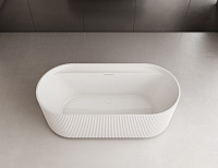 Abber Акриловая ванна отдельностоящая овальная 170x80x58h см, цвет: белый матовый AB9444MW