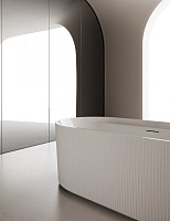 Abber Акриловая ванна отдельностоящая овальная 170x80x58h см, цвет: белый матовый AB9444MW