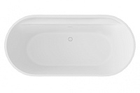 Abber Акриловая ванна отдельностоящая овальная 170x80x58h см, цвет: белый матовый AB9444MW