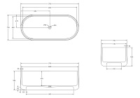 Abber Kristall Прозрачная ванна отдельностоящая овальная 170x75x55h см, цвет: зеленый AT9708Emerald