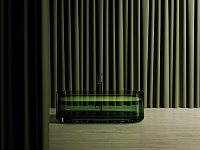 Abber Kristall Прозрачная ванна отдельностоящая овальная 170x75x55h см, цвет: зеленый AT9708Emerald